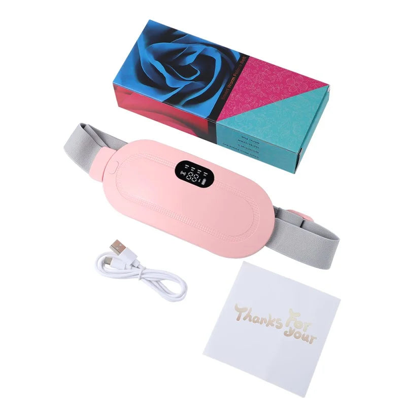 Digital Period Heating Pad & Vibrating Belt | Fast Relief for Menstrual Cramps