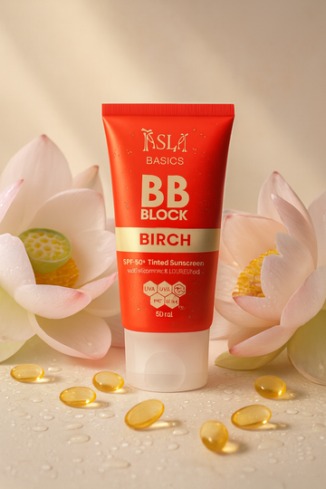 SL Basics BB Block SPF 50+ Tinted Sunscreen – Hydrating BB Cream with Vitamin E & Lotus Extract (50ml)