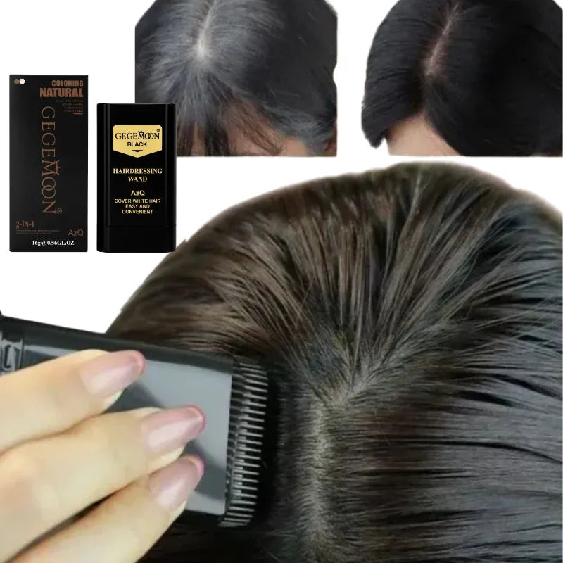 Brown Temporary Hair Color Stick | Long-Lasting Gray Coverage Hair Touch-Up Wand
