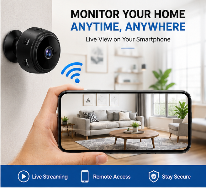 A9 1080P HD Magnetic WiFi Mini Camera | Wireless Security Camera with Night Vision & HDSF App Support